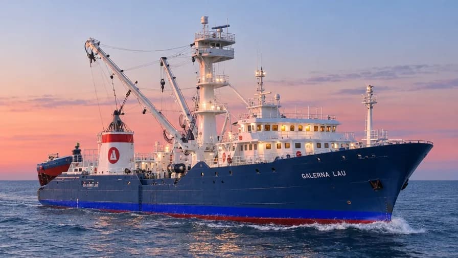 The Galerna Lau at sea